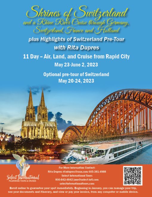 Shrines of Switzerland and a Rhine River Cruise through Germany, Switzerland, France, and Holland May 23 – June 2, 2023 - 23JA05RH_RD